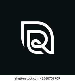 simple letter R leaf logo design inspiration
