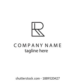 letra simple logotipo de línea R símbolo de plantilla de diseño vectorial o símbolo de la empresa