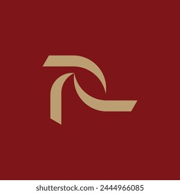 Simple letter r logo. Combined with elegant red and gold colors, it adds an aesthetic and premium impression.