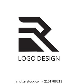 letra simple R monograma para el diseño de la empresa del logotipo