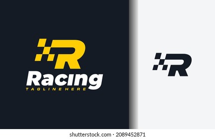 Simple Letter R Racing Logo