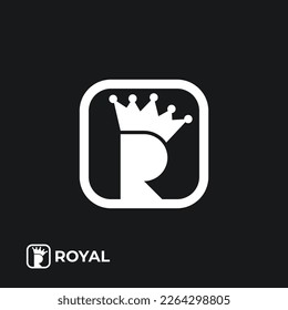 Simple Letter R Royal Logo Template