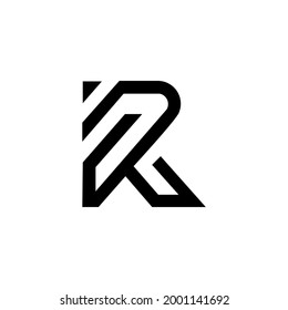 simple letter r symbol vector logo
