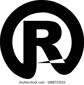 Simple letter R vector logo
