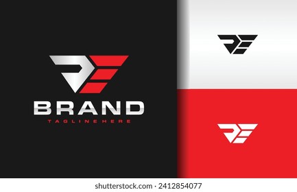 letra simple logotipo de ala R