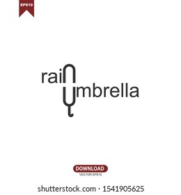 Simple letter Rain Umbrella logotype vector design