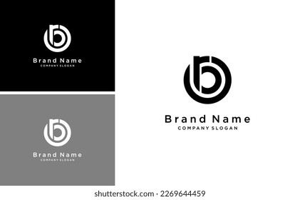 simple letter RBO or ORB logo design with circle monogram idea vector