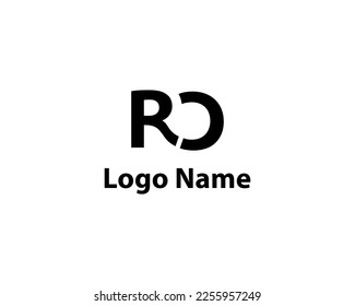 Einfache Schreibvorlage für RD oder RC-Logo auf weißem Hintergrund