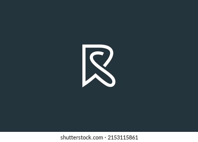 Simple Letter RS Logo Design Vector Template
