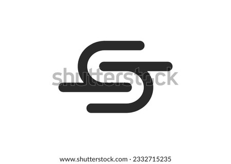 simple letter S and G monogram logo design vector