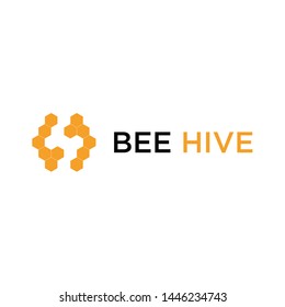 Simple Letter S and Hive logo icon vector.