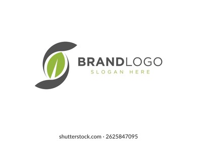 simple letter s leaf logo icon vector design template concept