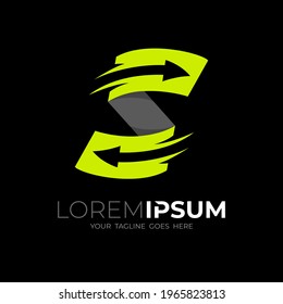 Simple letter S logo design illustration, modern style