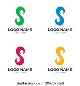simple letter S logo design template concept vector with flat colorful style