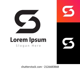 Simple letter S logo design, eps10 isolated