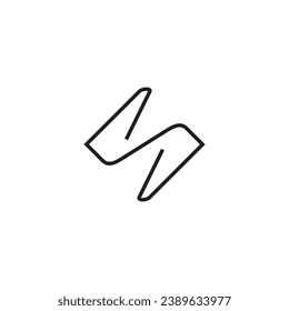 Simple letter s logo design vector editable brand identity image