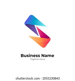 Simple letter S logo with gradient colors