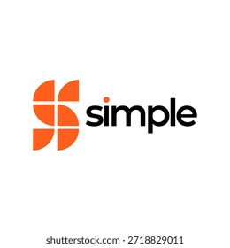Vector abstracto del monograma del logotipo de la letra S simple
