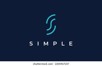 Simple Letter S Logo Symbol Design Template Synergy Lines Elegant And Luxury Fashion Style