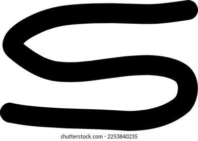 Simple letter S on white background.