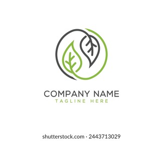 Simple Letter S Organic Logo Design. Round Shape Leaves Icon. Green Leaf Ecology Natural Logo.