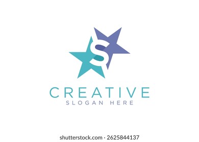 simple letter s star logo icon vector design template concept