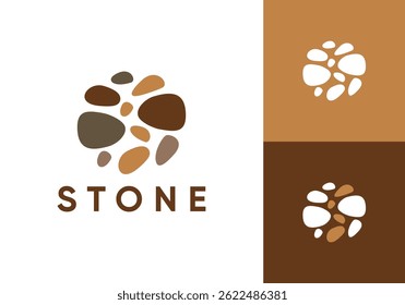 simple letter S stone logo design vector concept