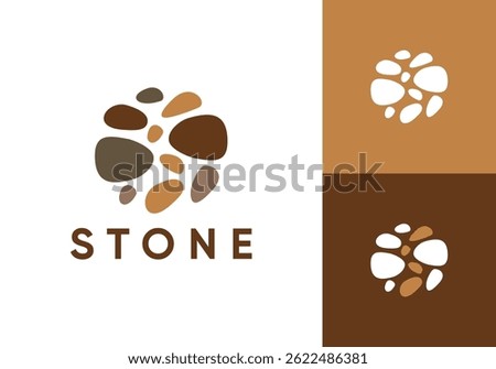 simple letter S stone logo design vector concept