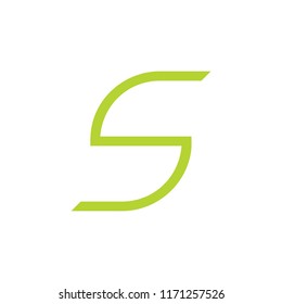 simple letter s thin geometric line logo vector