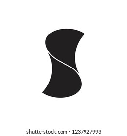 simple letter s twist flat logo vector