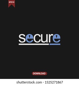 Simple letter secure with two padlock logo vector design