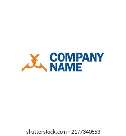 Simple letter A shaped sun symbol logo idea for startup or existing company