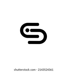 simple letter SI logo design.abstract IS vector logotype