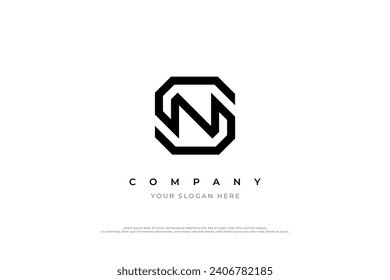 Vektor für das Design von einfachem Buchstaben-SN-Logo oder NS-Logo