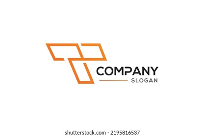 Simple letter T logo design template on white background, suitable for any branding logo etc.