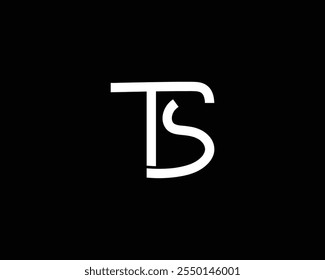 Plantilla de diseño de logotipo TS de letra simple