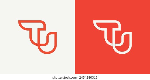 Simple Letter TU Logo Creative Design Vector Template