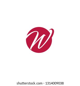 Simple Letter Type W Logo isolated on white background - Vector, elegant Letter W logotype, icon - vector