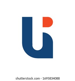 Einfacher Buchstabe U, versteckter Buchstabe R, rot
