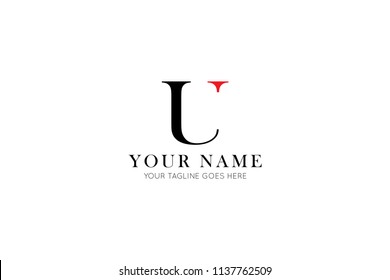 simple letter u logo, icon, symbol