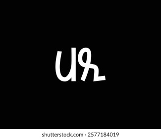simple letter UR logo design template