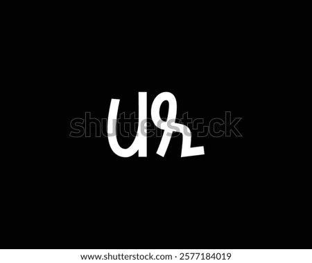 simple letter UR logo design template