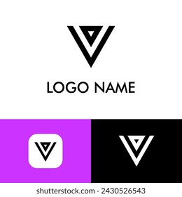 Simple letter V logo design. suitable for brand, app, company, office logo. etc