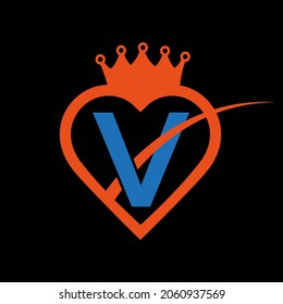 simple letter V vector logo