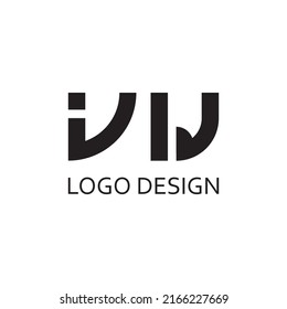 simple letter V W for logo company design