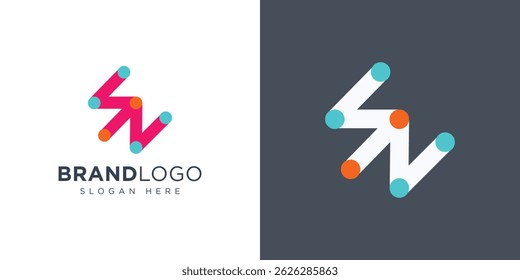 simple letter w arrow logo icon vector design template concept