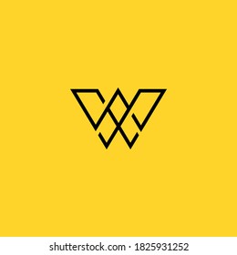 Simple Letter W Letter Initial Logo Stock Vector (Royalty Free ...