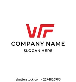 simple letter WF logo design
