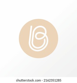 Letra simple o palabra B o línea BB con letra cursiva sobre el icono gráfico de la imagen del bloque circular diseño concepto abstracto material vector. Puede utilizarse como símbolo relacionado con el primer o el monograma