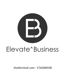 Simple letter or word B or EB sans serif font in circle block image graphic icon logo design abstract concept vector stock. Can be used as a symbol related to initial or monogram